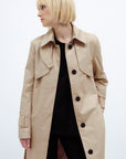 FITTED BEIGE TRENCH COAT