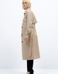 FITTED BEIGE TRENCH COAT