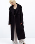 OVERSIZED BLACK TRENCH COAT