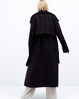 OVERSIZED BLACK TRENCH COAT