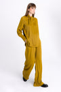 DARK MUSTARD WIDE-LEG TROUSERS