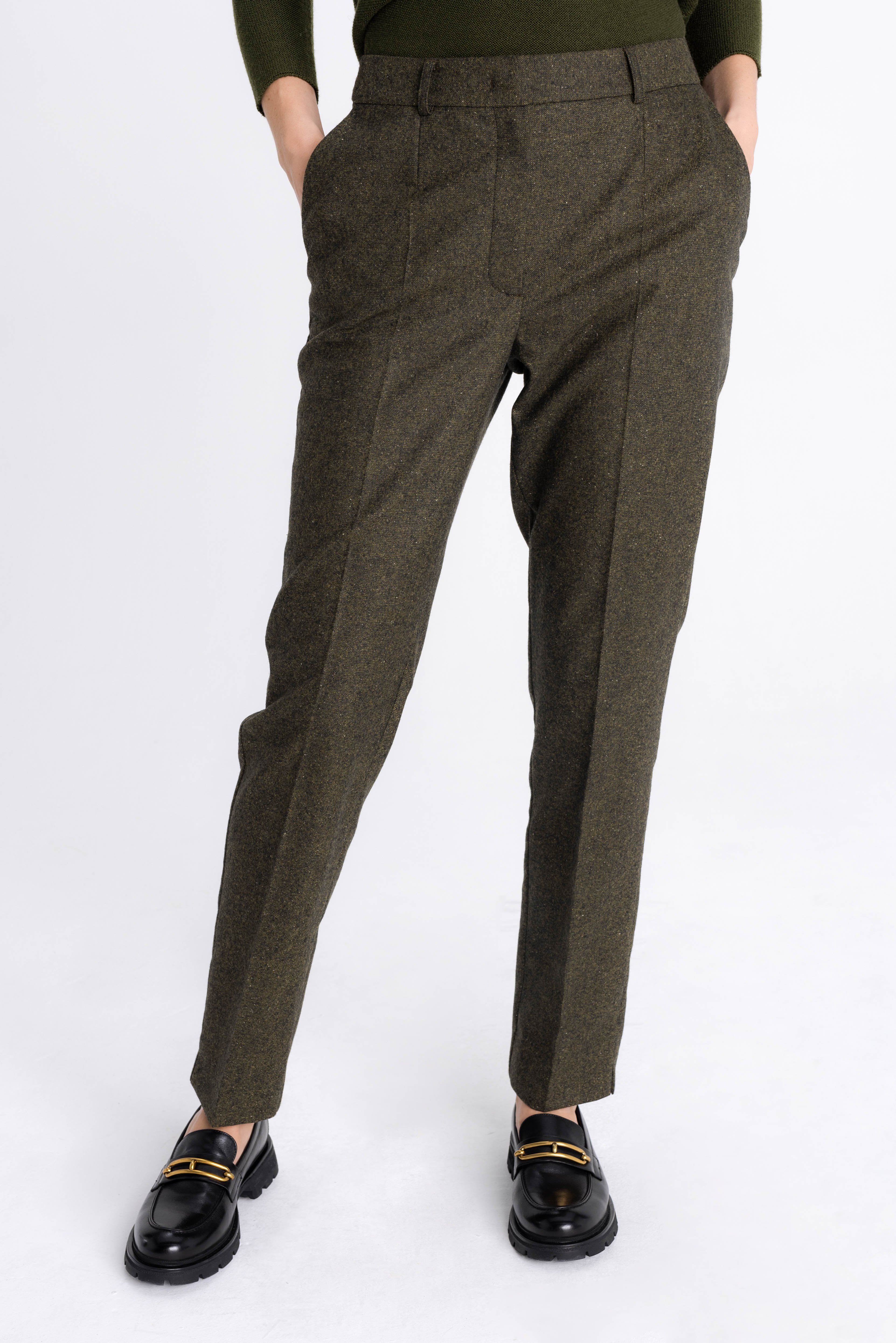 FOREST GREEN SLIM FIT TROUSERS