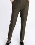 FOREST GREEN SLIM FIT TROUSERS