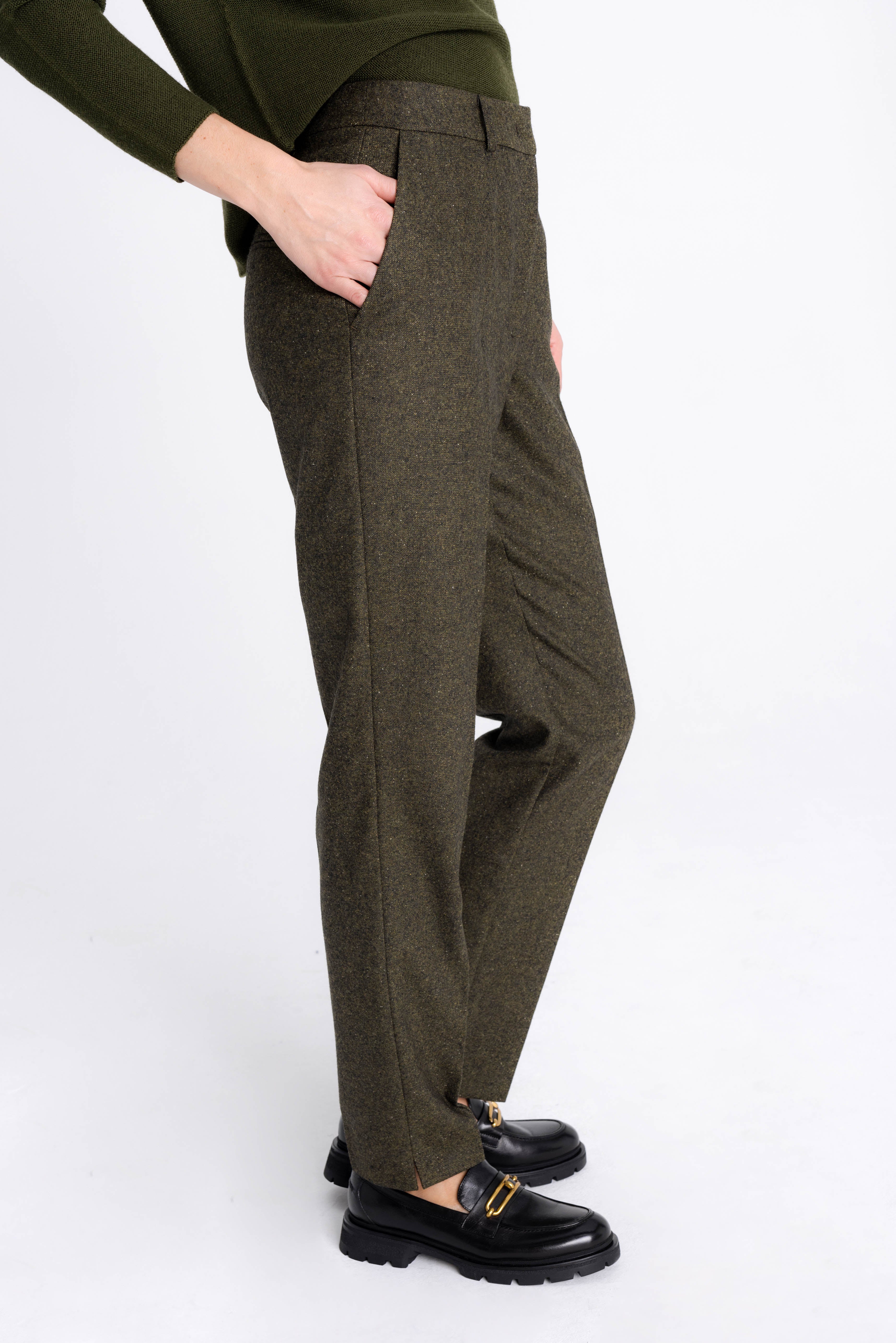 FOREST GREEN SLIM FIT TROUSERS