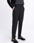 SLIM FIT BLACK TROUSERS