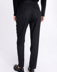 SLIM FIT BLACK TROUSERS