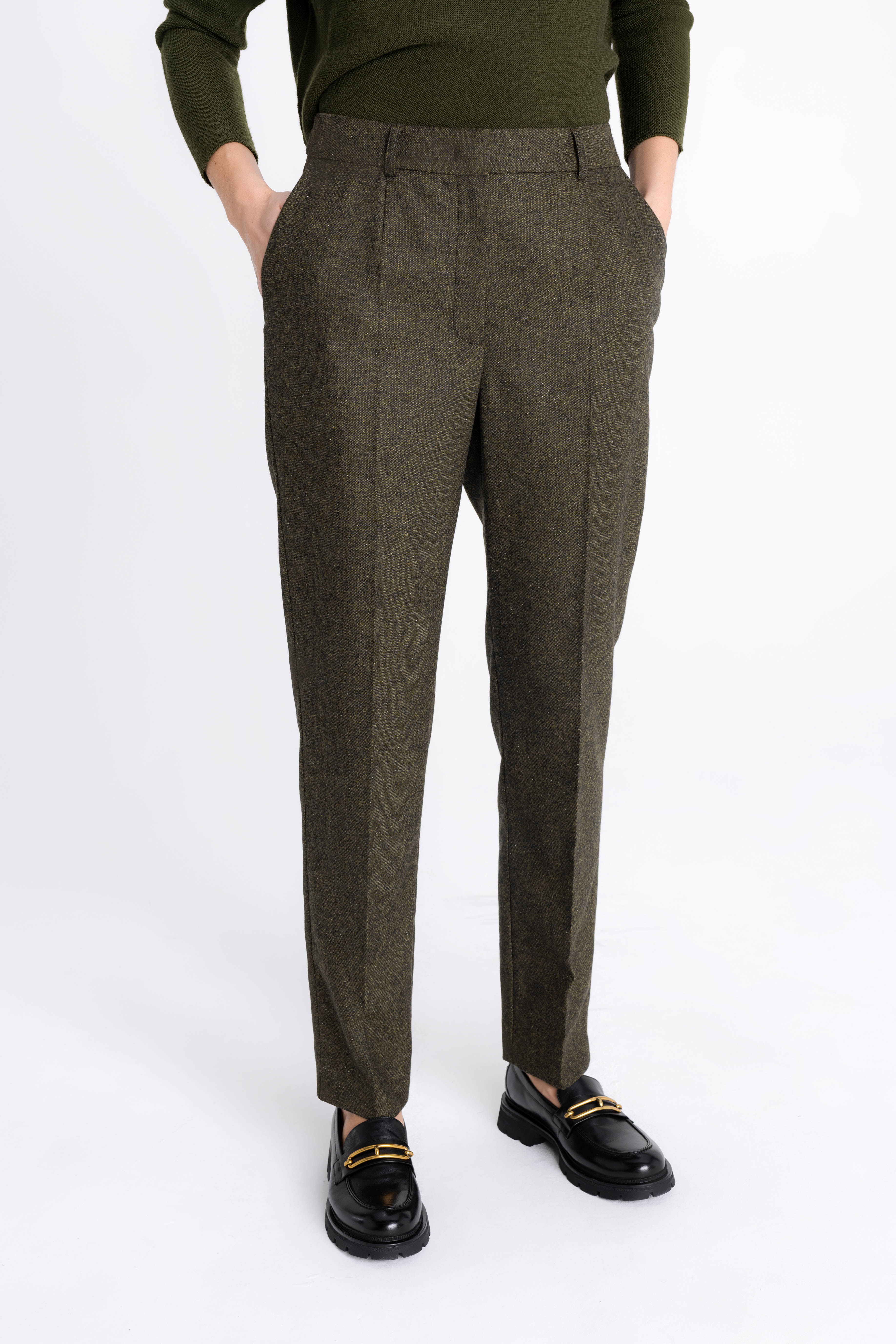 FOREST GREEN SLIM FIT TROUSERS