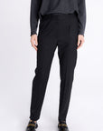 SLIM FIT BLACK TROUSERS