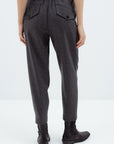 DARK GREY JOGGER TROUSERS WITH ELASTIC WAISTBAND