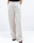 WIDE-LEG TROUSERS IN MILK