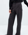 DARK GREY STRAIGHT TROUSERS