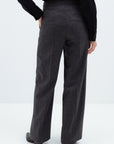 DARK GREY STRAIGHT TROUSERS