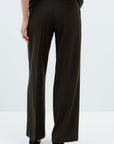 FOREST GREEN WIDE-LEG TROUSERS