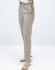 SLIM FIT TROUSERS IN LIGHT TAUPE