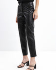 BLACK ECO LEATHER TROUSERS