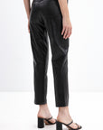 BLACK ECO LEATHER TROUSERS