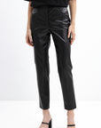 BLACK ECO LEATHER TROUSERS