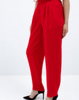 TAPERED SUIT TROUSERS IN RED