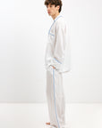 PYJAMA PANTS IN BLUE STRIPES - UNISEX