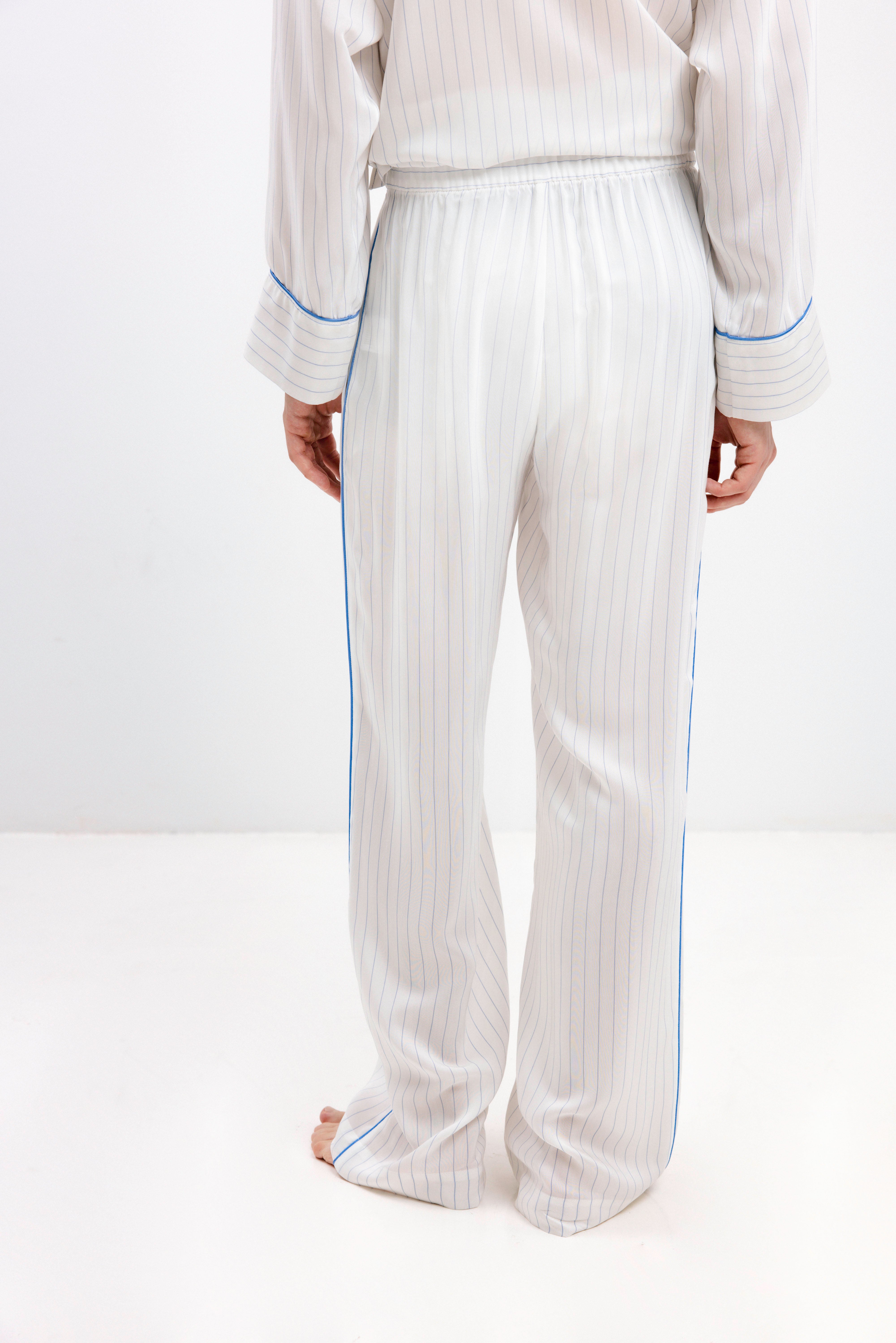 PYJAMA PANTS IN BLUE STRIPES - UNISEX