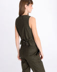 FOREST GREEN FITTED VEST