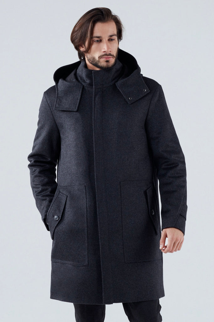 Dark grey outlet parka